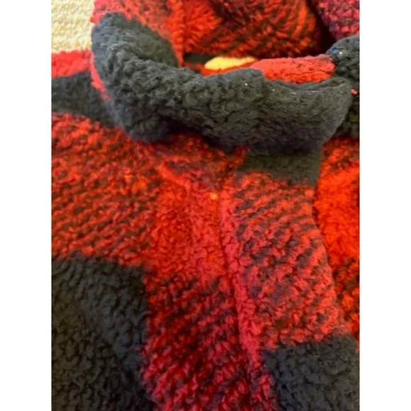 Harper Heritage Buffalo Plaid Sherpa Snap Close Shacket SZ M - Picture 4 of 11